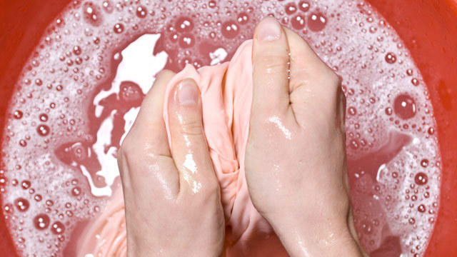 Washing by hands