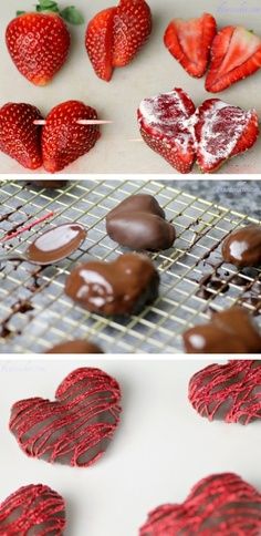 Heart shaped Strawberry Chocolates