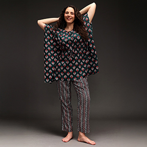 Kaftan Top & Pyjama Set