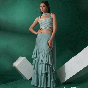 Satin Layered Lehenga
