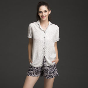 Floral Print Shirt and Short Set