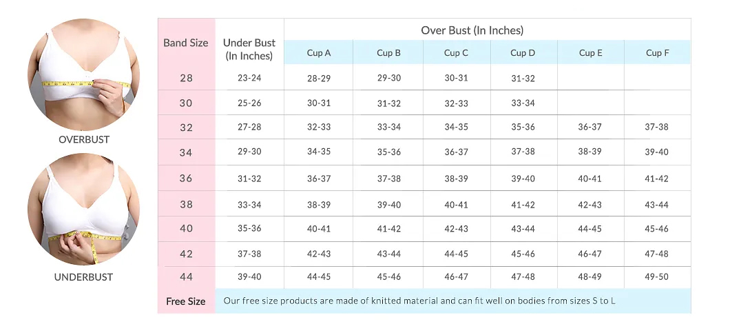 Chart For Bra Sizes And Cup Sizes Marena Seamless Cup.