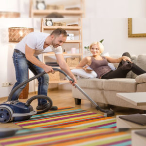 Men Cleaning House