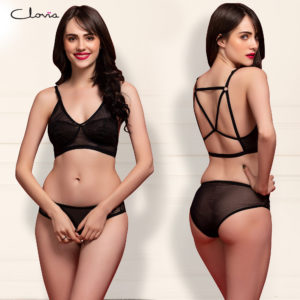 Non-Padded Non-Wired Bralette with Bikini Panty