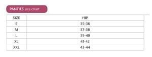 Panty Size Chart