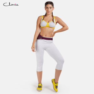 Active Capri Tights with Pockets in Light Grey