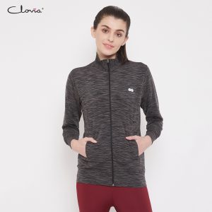 Clovia Activewear Jacket -Black