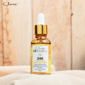 Clovia Botaniqa 24K Pure Gold Facial Oil Serum with Saffron & Goat Milk