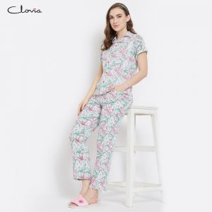 Button Me Up Shirt & Pyjama Set in Grey