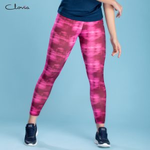 Ankle-Length Abstract Print Tights