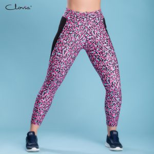  Camouflage Print Activewear Ankle-Length Tights in Multicolour