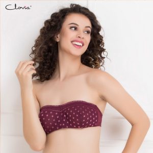 Lace Non-Padded Underwired Printed Multiway Strapless Tube Bra