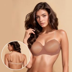 Invisi Padded Underwired Full Cup Strapless Balconette Bra