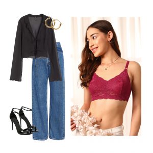 styling bralettes with sheer top