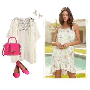 Satin Cactus Bliss Nightdress