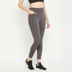 running tights in grey color
