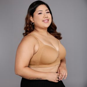 Cotton Padded Non-Wired Full Figure T-shirt Bra