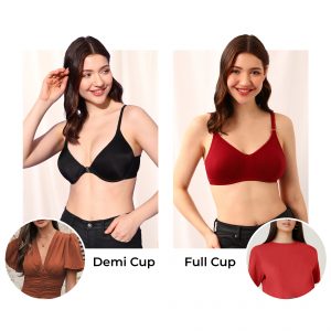demi cup bra vs full coverage