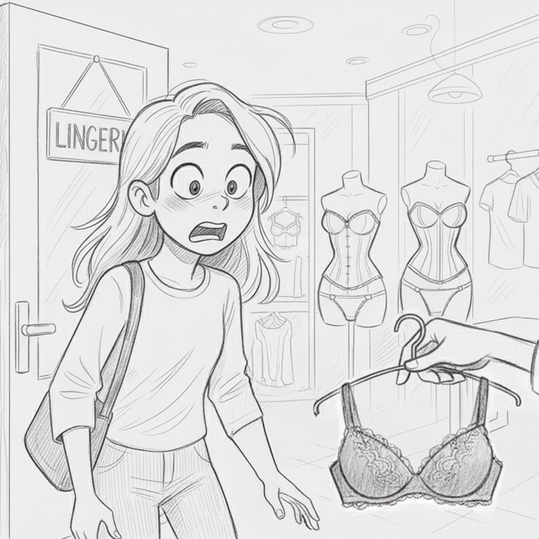 woman shopping bra