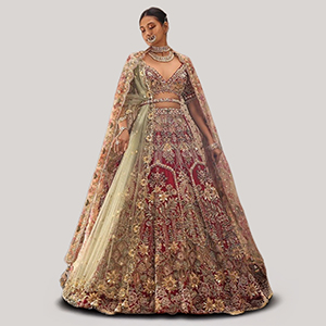 Heavy Embellished Bridal Lehenga