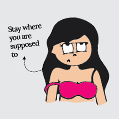 Sign wearing wrong bra